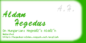 aldan hegedus business card